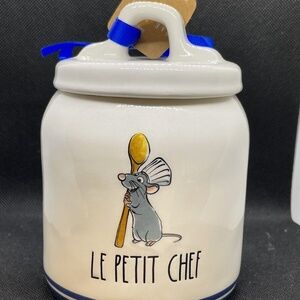Rae Dunn Magenta Ceramic 6" Ratatouille Canister Le Petit Chef NWT